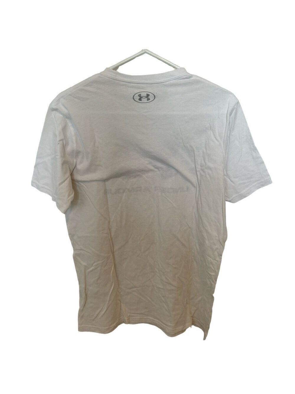 Under Armour White Tee Black Logo Short Sleeve - Picture 2 of 3